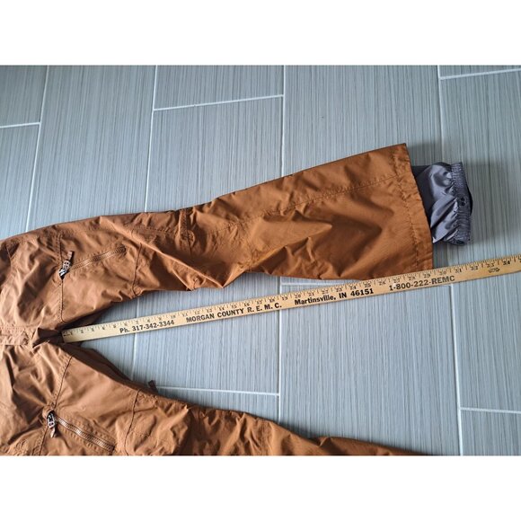 B By Burton Women's Medium Cargo Snowboard Pants Brown Waterproof Ski Winter - Picture 7 of 11
